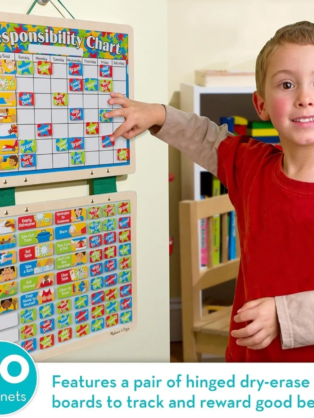 Melissa & Doug Magnetic Responsibility Chart and Kids Calendar